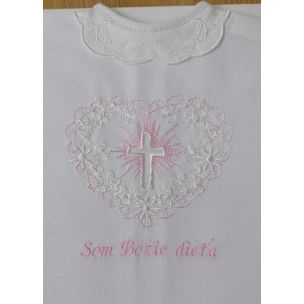 Krstová košielka ružová