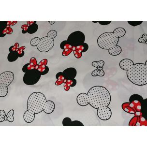 Bavlnená látka  minnie červená